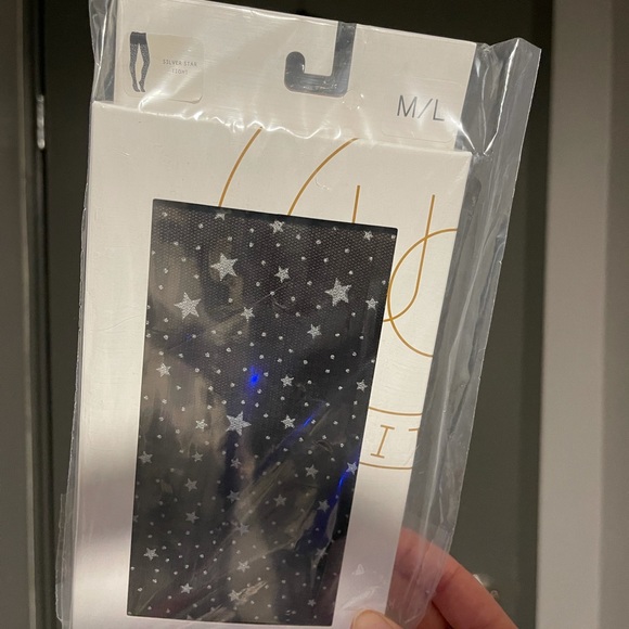 UO sheer silver star tight - Picture 2 of 5